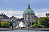 Amalienborg with the Marble Church seen from the water