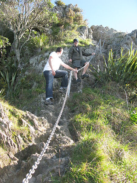 File:Andrew & Nick climbing Paritutu.jpg