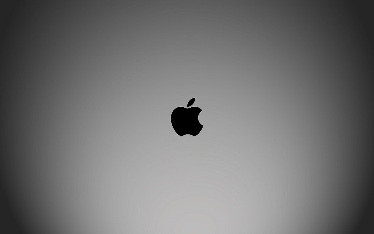 apple logo hd black