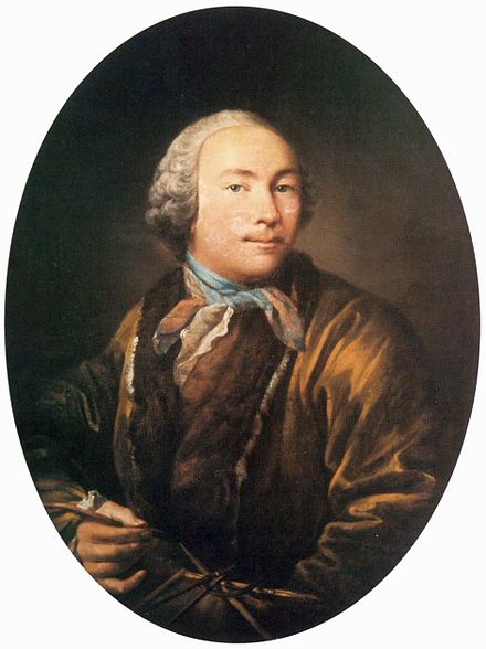 Ivan Argunov. Self-portrait (late 1750s).