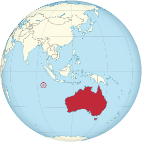 Location of the Cocos (Keeling) Islands