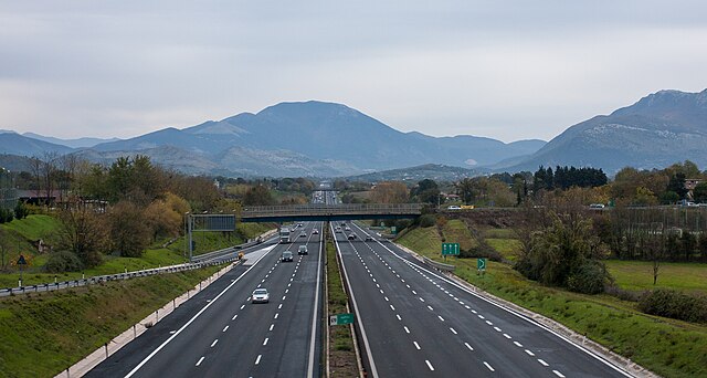 Autostrada A1 (E35/E45) runs through Italy linking some of the largest cities of the country: Milan, Bologna, Florence, Rome and Naples