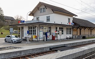 <span class="mw-page-title-main">Eschenz railway station</span> Railway station in Switzerland