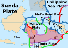 Map of the Banda Sea Plate