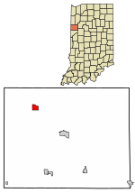 Location of Earl Park in Benton County, Indiana.