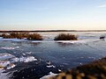 Зімовы пэйзаж ракі ў ваколіцах Бростава