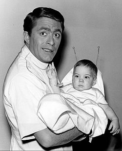 Bill Bixby in a 1965 episode when a malfunction takes Uncle Martin back to babyhood Bill Bixby My Favorite Martian 1965.JPG