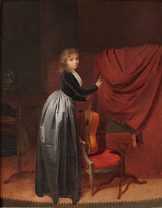 Louis-Léopold Boilly (1761-1845) - Portrait de son épouse Julie (Private collection institution QS:P195,Q768717 )