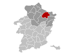 Ligging van Bree in die provinsie Limburg