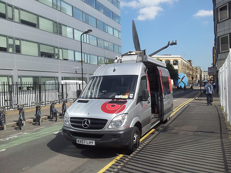 File:Broadcast Van outside Wikimedia UK.jpg