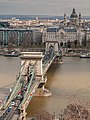 * Nomination Chain bridge in Budapest --Ermell 10:39, 17 December 2022 (UTC) * Promotion  Support Good quality. --N. Johannes 19:55, 17 December 2022 (UTC)