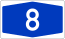 Bundesautobahn 8 numéro.svg