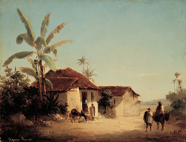 Landscape with Farmhouses and Palm Trees, c. 1853. Galería de Arte Nacional, Caracas