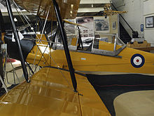 Restored Tiger Moth on display