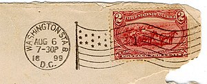 "Farming in the West" with cancellation stamp from D.C. Cancelled Trans-Mississippi Issue Stamp- Farming in the West.jpg