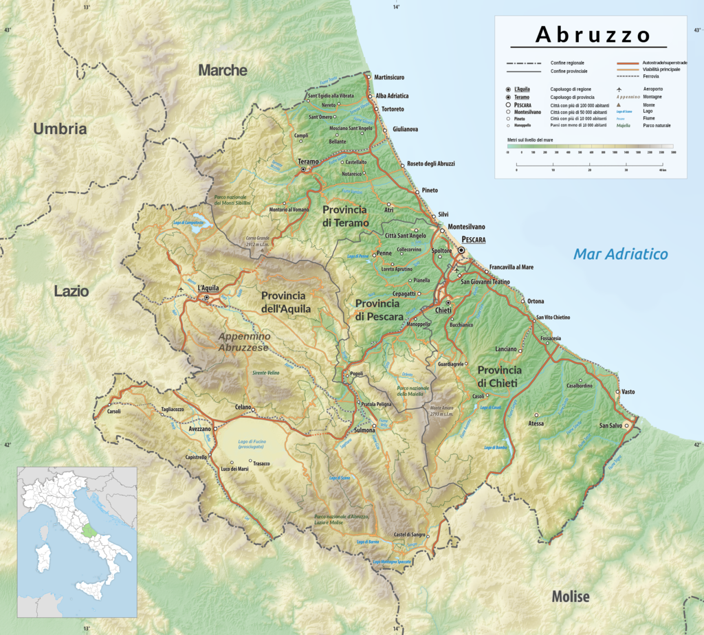 Abruzzo – Map