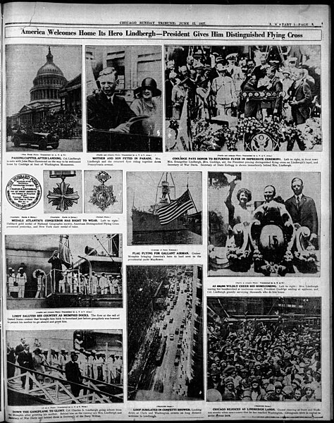 File:Chicago Tribune Jun 12 1927 page 3 Charles Lindbergh pictorial.jpg