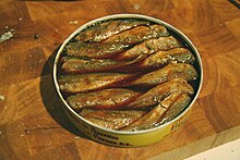 Canned pickled horse mackerel (chicharros en escabeche) from Spain Chicharros en escabeche.jpg