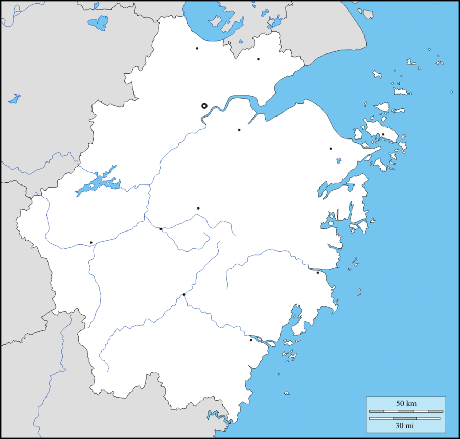 浙江省機場列表在浙江的位置