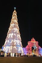 in Lisbon (2005), at 75 metres the tallest Christmas tree in Europe.