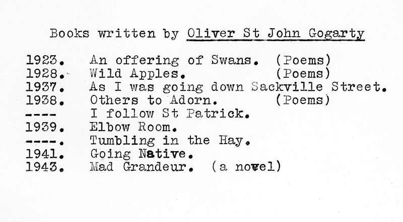 File:Chronological list of the writings of Oliver St. John Gogarty Wellcome M0016743.jpg