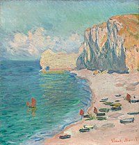 The Beach and the Falaise d'Amont Claude Monet - Etretat, The Beach and the Falaise d'Amont - 1964.204 - Art Institute of Chicago.jpg