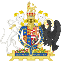 Coat of Arms of Mary I of England (1554-1558) and Philip II of Spain (Preference for England Variant 1).svg