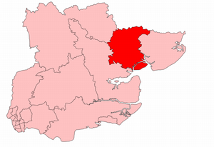 Colchester in Essex, showing boundaries used from 1918 to 1950. Colchester1918.png