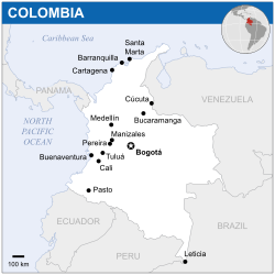 Location of Colombia