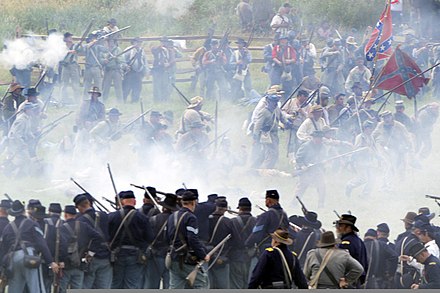 A re-enactment of Pickett's Charge.