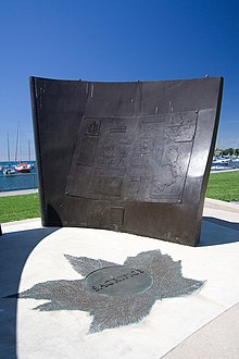 Part of the Victory-Peace Monument Coronation Park memorial close-up Toronto 2007.jpg