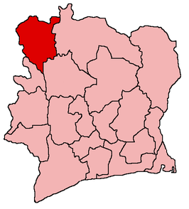 Kaart van Denguélé