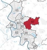 Местоположението на област 7 е показано в червено
