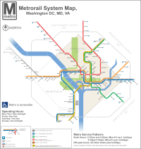 The published system map has every line drawn in its own distinct color. All stations are marked and labeled by name. The map is drawn for clarity and simplicity, not to scale by actual distances and exact relative station locations. There are transfer stations marked where lines cross each other.