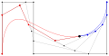 DeCasteljau-split Bezier curve.svg
