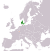 Location map for Denmark and Luxembourg.