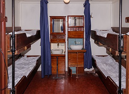 Replica of a sleeping room on the transatlantic liner "Columbus" 1929 German Emigration Center Bremerhaven