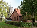 Dorfkirche und ehemalige Schule Klosterwalde 2017 SW.jpg