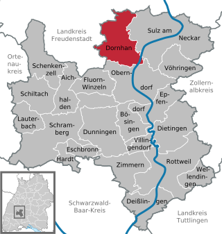 Elhelyezkedése Baden-Württemberg térképén