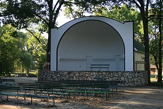 East Park Band Shell building in Iowa, United States