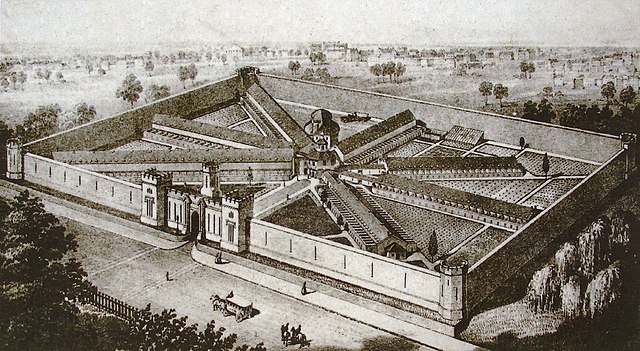 Eastern State Penitentiary, Philadelphia, PA (1821).