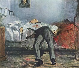 Die selfmoord, deur Édouard Manet, 1877–1881.