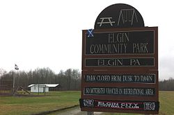 Elgin Community Park sign