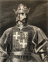 Foulques de Villaret, grand maître des hospitaliers de Saint-Jean de Jérusalem de 1307 à 1327, engraved by François Pigeot after 1841.