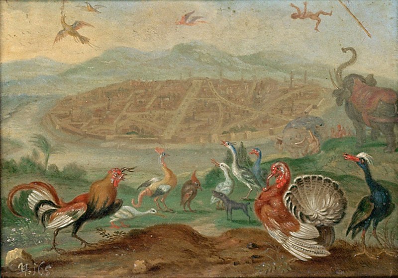 File:Ferdinand van Kessel - Ansichten aus den vier Weltteilen mit Szenen von Tieren. Iudia in Siam - GG 3037 - Kunsthistorisches Museum.jpg