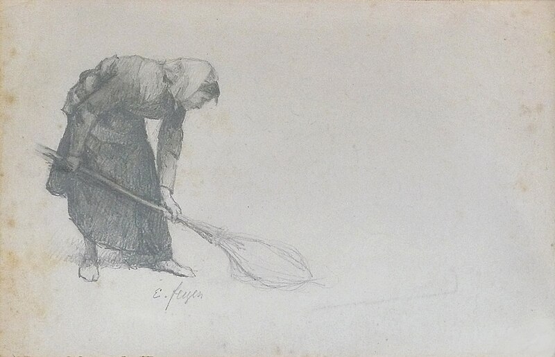 File:Feyen J.E. - Graphite - Etude d’une pêcheuse bretonne - 20x31.2cm.jpg