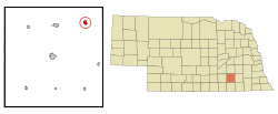 Fillmore County Nebraska Incorporated and Unincorporated areas Exeter Highlighted.svg
