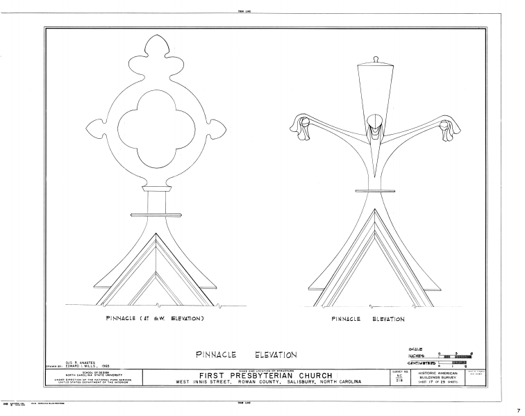 File:First Presbyterian Church, West Innis and Jackson Streets, Salisbury, Rowan County, NC HABS NC,80-SALB,5- (sheet 17 of 29).png