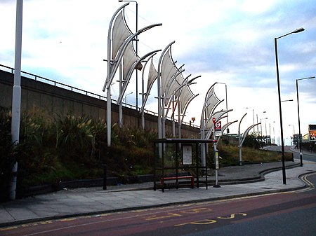 Fish island sculptures