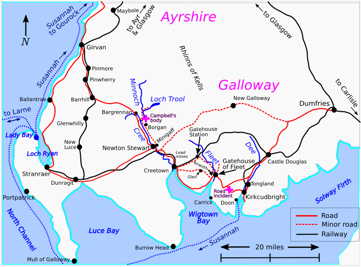 Five Red Herrings map with locations from the novel (available online here).